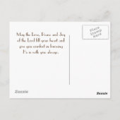 God van hoop, Romeinen 15:13 Bijbelverse, Ierse ku Briefkaart (Achterkant)