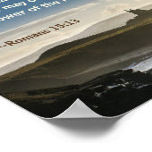 God van hoop, Romeinen 15:13 Bijbelverse, Ierse ku Poster (Hoek)