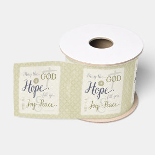 God van Hoop vervult u met Vreugde & Vrede Grosgrain Lint