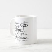 God van hoop vult u met vreugde en vrede koffiemok (Voorkant links)