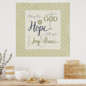 God van hoop vult u met vreugde en vrede poster (Keuken)