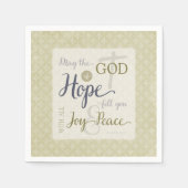 God van hoop vult u met vreugde en vrede servetten (Voorkant)