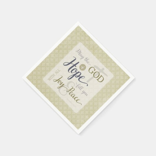 God van hoop vult u met vreugde en vrede servetten (Hoek)