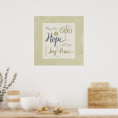 God van Hoop Vult U met Vreugde & Vrede Poster (Keuken)