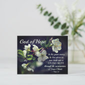 God van Hope Cherry Blossom Briefkaart (Staand voorkant)