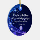 God van Hope Romans 15:13 Bijbelverse, Kerstmis Keramisch Ornament (Rechts)