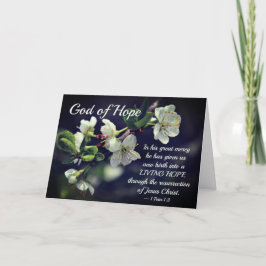 God van Hope Spring Flowers Pasen Feestdagen Kaart
