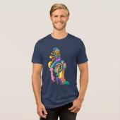 God van Kleur Tri-Blend Shirt (Voorkant volledig)
