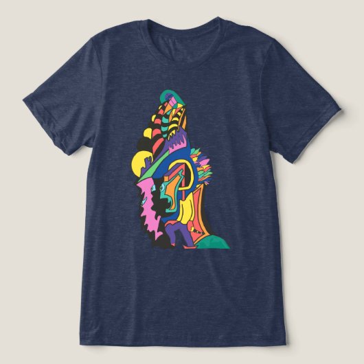 God van Kleur Tri-Blend Shirt (Design voorkant)