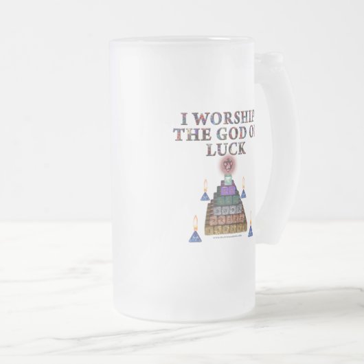 God van Luck Matglas Bierpul (Voorkant rechts)