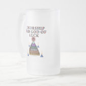 God van Luck Matglas Bierpul (Voorkant links)