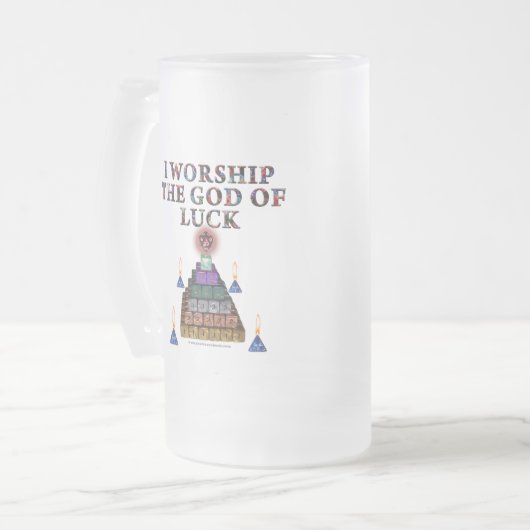 God van Luck Matglas Bierpul (Voorkant links)