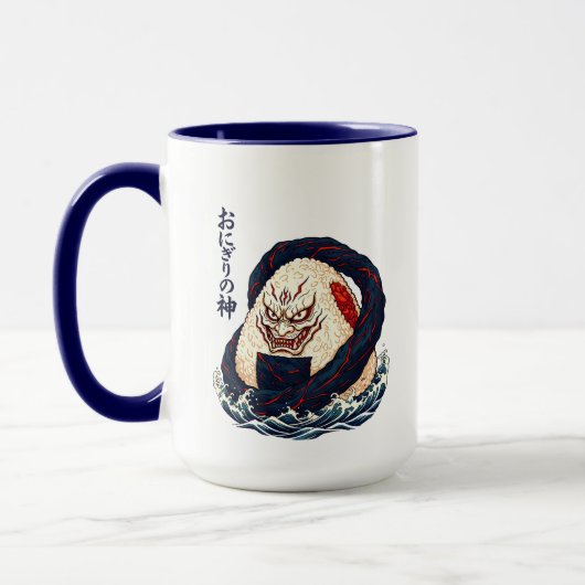 God van Onigiri Oni Samurai Japanse Rijstbal Golf Mok (Links)