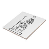 God van water, Egyptische hiërogliefen Tegeltje (Zijkant)