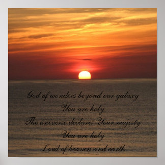 God van Wonders Sunrise Poster
