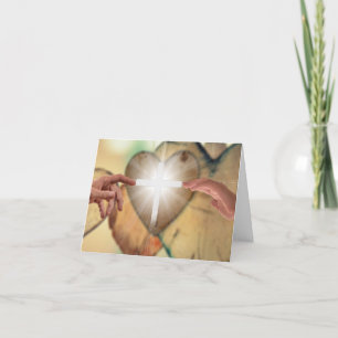 God verbergt geloof en liefde bedankkaart