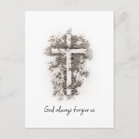 God vergeef ons altijd briefkaart (Voorkant)