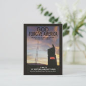 God vergeeft Amerika Briefkaart (Staand voorkant)
