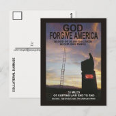 God vergeeft Amerika Briefkaart (Voorkant / Achterkant)