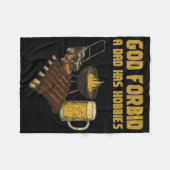 God verhoede dat een vader Hobbies heeft Fleece Deken (Voorkant (Horizontaal))