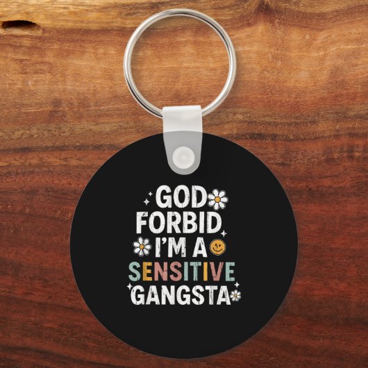 God verhoede dat ik een gevoelige bende ben, een g sleutelhanger (Voorkant)