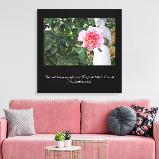 God verhoede dat ik mezelf zou moeten kennen... Go Canvas Afdruk (Insitu (Woonkamer))