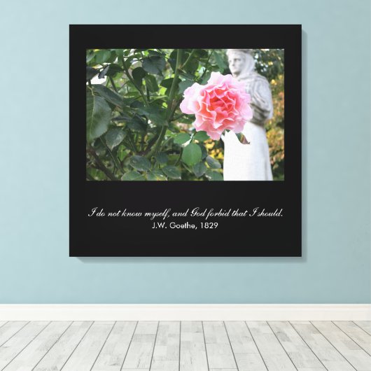 God verhoede dat ik mezelf zou moeten kennen... Go Canvas Afdruk (Insitu (Houten vloer))