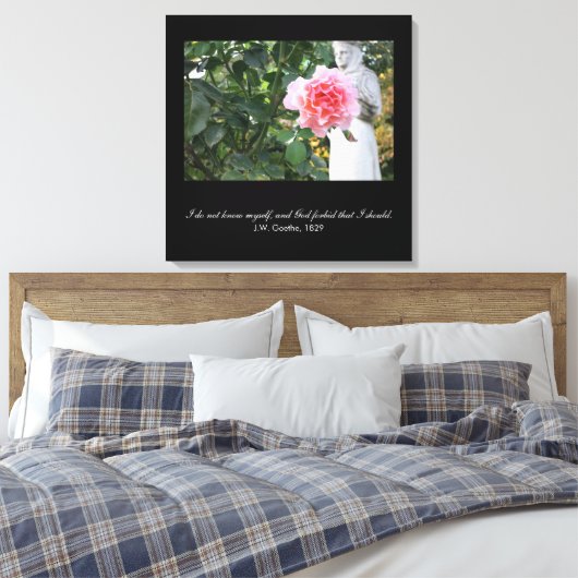 God verhoede dat ik mezelf zou moeten kennen... Go Canvas Afdruk (Insitu (Slaapkamer))