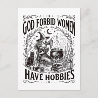 God Verhoede Dat Vrouwen Hobby's Hebben Feministis Briefkaart