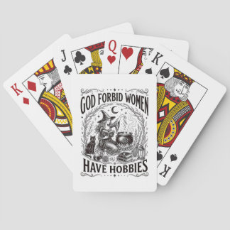 God Verhoede Dat Vrouwen Hobby's Hebben Feministis Pokerkaarten