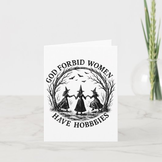 God verhoede dat vrouwen hobby's hebben kaart (Voorkant)