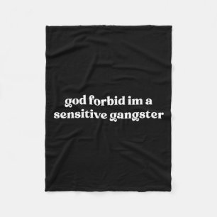 God verhoede in een gevoelige gangster fleece deken