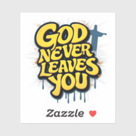 God Verlaat Je Nooit - Witte Editie Sticker