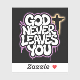 God Verlaat Je Nooit - Zwarte Editie Sticker