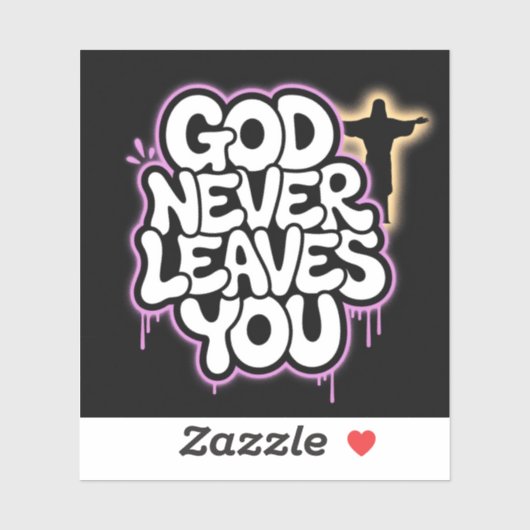 God Verlaat Je Nooit - Zwarte Editie Sticker (Vel)
