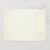 God Verlaten Mij - Ansichtkaart / RSVP / Uitnodigi Uitnodiging Briefkaart (Achterkant)