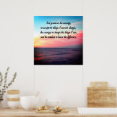 GOD VERLENEN ME DE SERENITEITSUNRIE OP DE OCEAAN POSTER (Keuken)