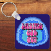 God verlichten Geode Slogan w / A Prayer CUSTOM Sleutelhanger (Voorkant)