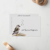 God verrukt u in Schattigee Vogelbriefje Kaart Notitiekaartje (Voorkant / Achterkant in situ)