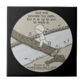 God verschaft een pad tegeltje (Voorkant)