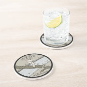 God verschaft een pad zandsteen onderzetter (Zijkant)