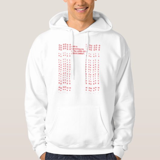 GOD vertaalt me. Hoodie (Voorkant)