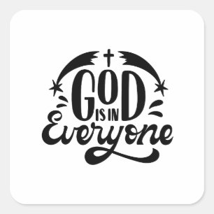 God Vierkante Sticker