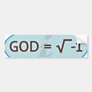 God = Vierkante wortel van -1 Bumpersticker