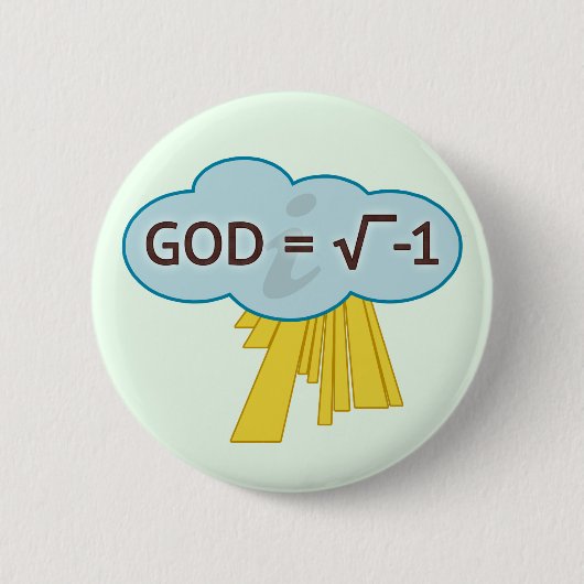 God = Vierkante wortel van -1 Pin-Terug Button (Voorkant)