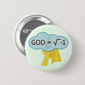 God = Vierkante wortel van -1 Pin-Terug Button (Voorkant /achterkant)