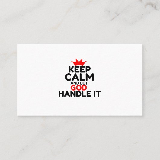 GOD VISITEKAARTJE (Voorkant)