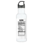 God: Voedingsfactoren Waterfles (Voorkant)