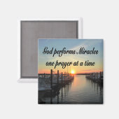 GOD VOERT WONDEREN UIT, ÉÉN GEBED PER KEER MAGNEET (Voorkant / Achterkant)