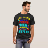 God vond de sterkste Mannen gemaakt van autisme pa T-shirt (Voorkant volledig)